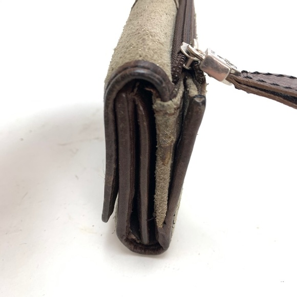 FOSSIL Genuine Leather Wallet Tri-Fold Suede Cards - Picture 14 of 16